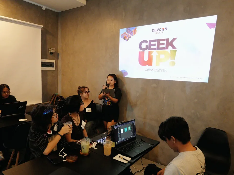 A coding workshop held in the Bruskoffee extension room